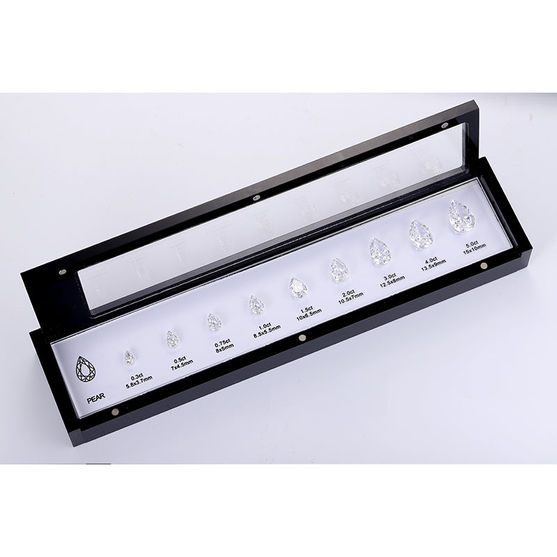 ANSTER JEWELRY Diamond Shape Comparison Jewelry Tools Cubic Zirconia Diamond Carat Size Chart