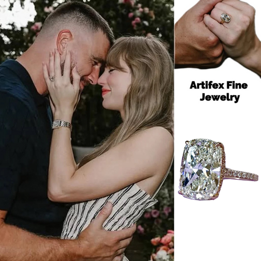 ANSTER Jewelry Taylor Engagement 18K Gold 8ct Old Mine Cut Lab Grown Diamond Ring with IGI