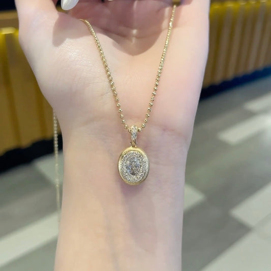 ANSTER 18K Gold Jewelry 1ct IGI VVS2 Lab Grown Diamond Necklace with GIA