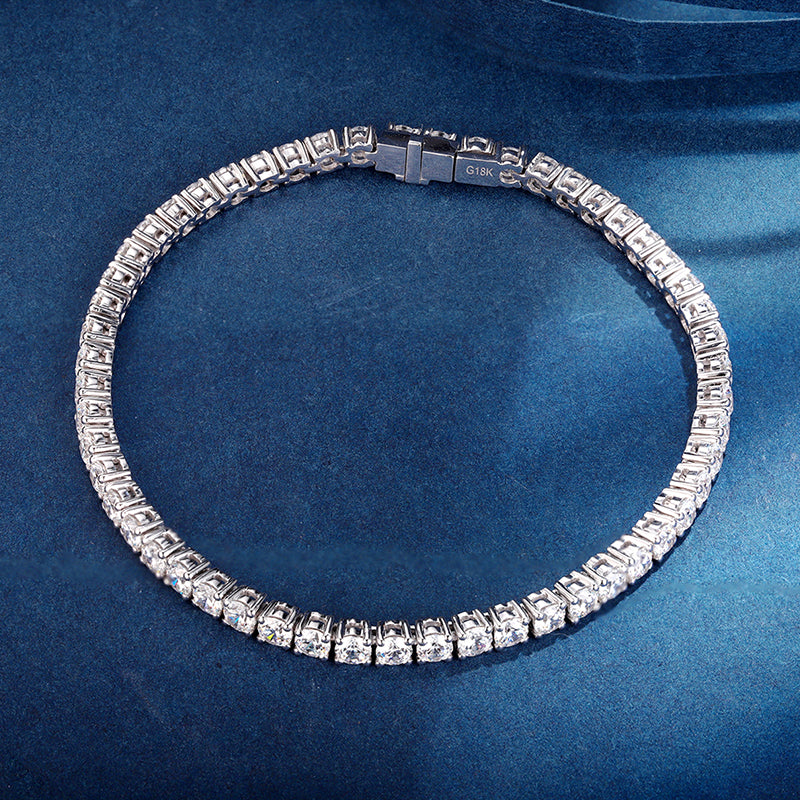ANSTER JEWELRY 13 CTW Pear Cut 18K Gold Lab Grown Diamond Bracelet