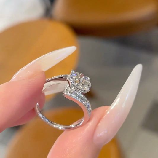 ANSTER Platinum Jewelry IGI VVS1 1.5ct IGI Lab Grown Diamond Ring PT950 Ring