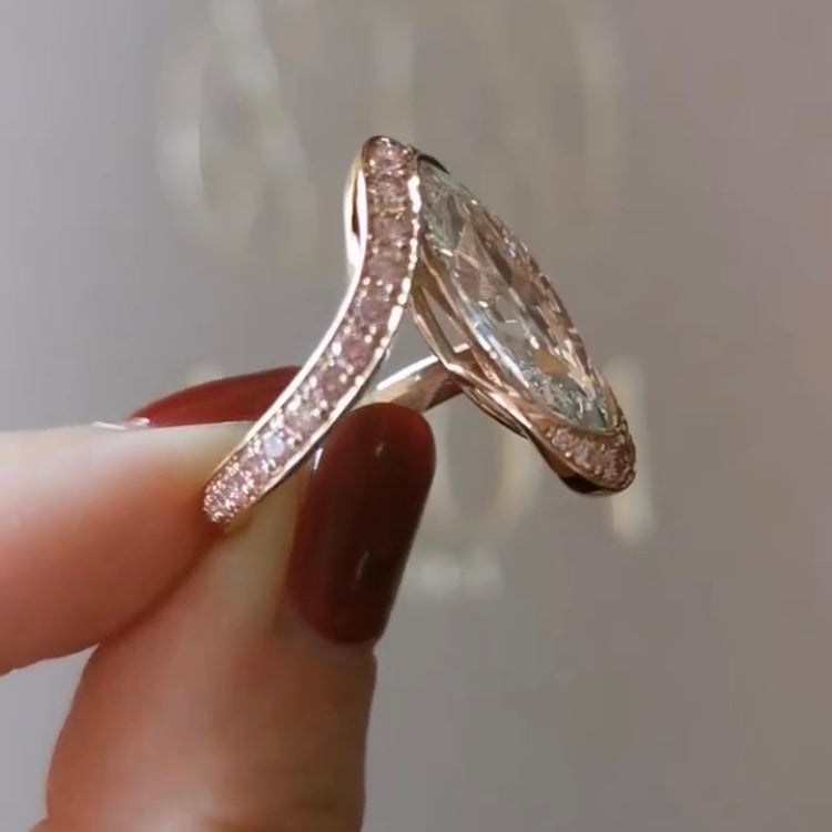 ANSTER Gold Jewelry 18K Rose Gold Ring 5ct CVD Fancy Lab Grown Diamond Ring with IGI
