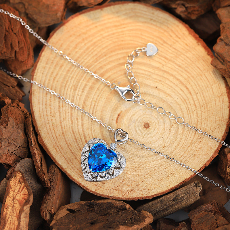 ANSTER Jewelry Platinum PT950 8.62ct IGI Fancy Color VVS2 Lab Grown Diamond Necklace