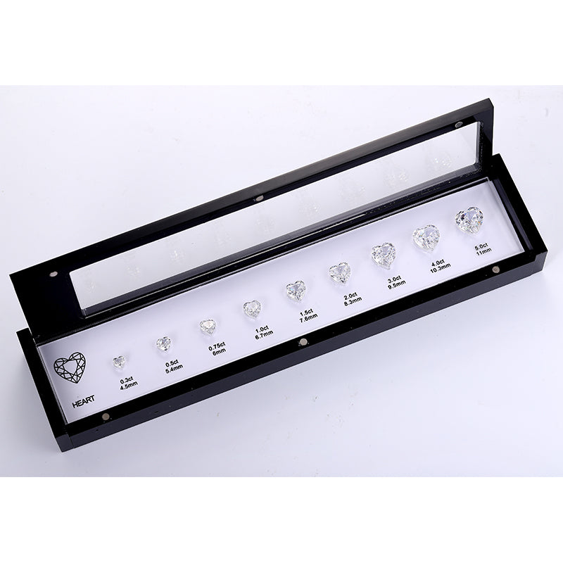 ANSTER JEWELRY Diamond Shape Comparison Jewelry Tools Cubic Zirconia Diamond Carat Size Chart