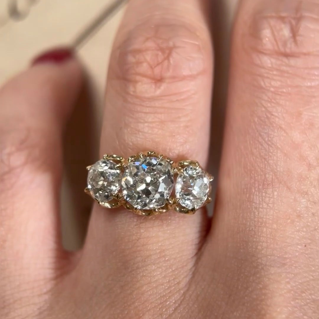 ANSTER Jewelry Anel de diamante ético feito à mão em ouro 18K com lapidação pera cultivado em laboratório