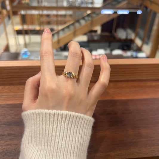 ANSTER Jewelry 18K Gold Ring 1-8 Carat VS VVS Lab Grown Diamond Ring with IGI