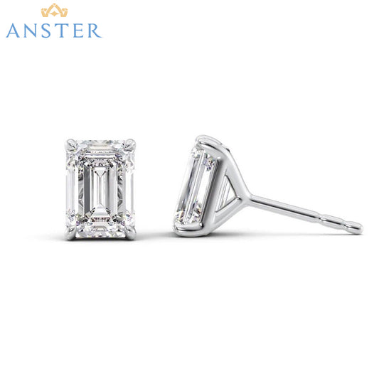 ANSTER Jewelry Anel de diamante ético feito à mão em ouro 18K com lapidação pera cultivado em laboratório