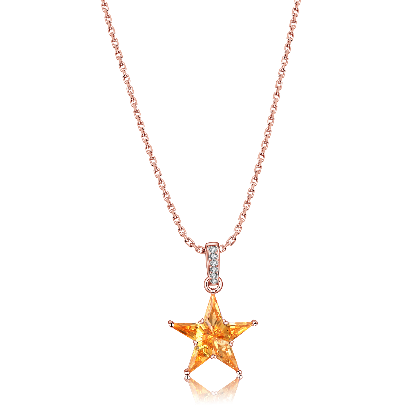 ANSTER Jewelry Custom PT950 Platinum Natural Star Series Gemstone Necklace