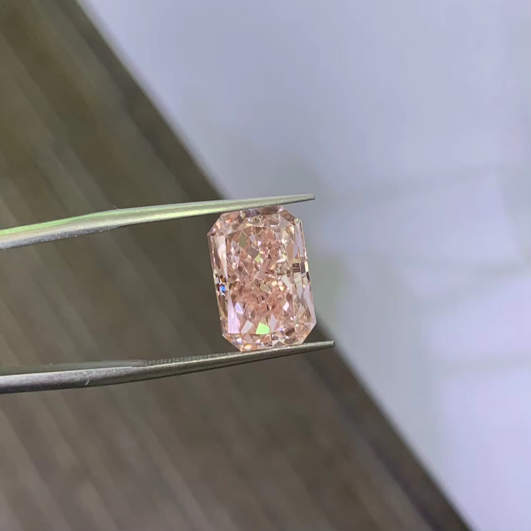 ANSTER Platinum Jewelry PT950 Ring 3ct VVS2 CVD Fancy Lab Grown Diamond Ring with IGI