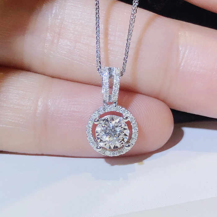 ANSTER Jewelry Custom Platinum PT950 Lab Grown Diamond Necklace