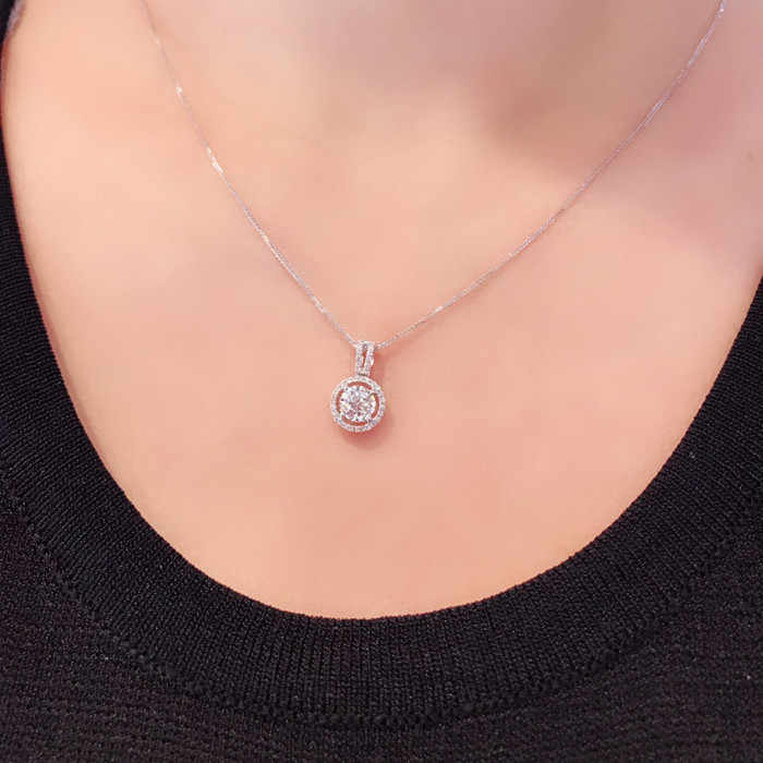 ANSTER Jewelry Custom Platinum PT950 Lab Grown Diamond Necklace