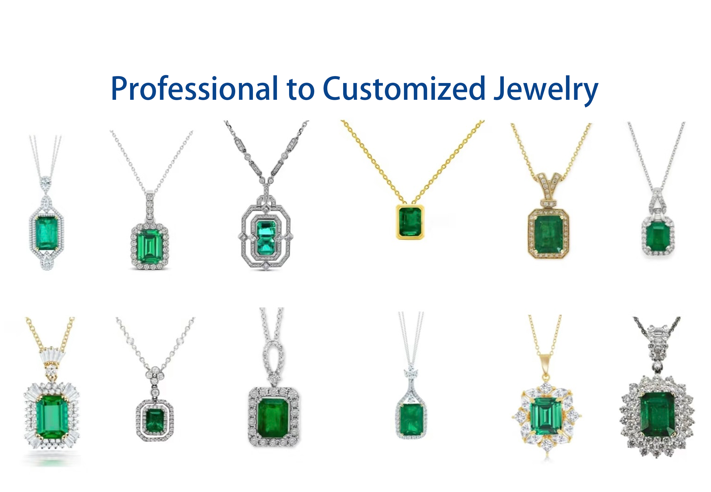 Lab Grown Emerald Necklace in K Gold – Ethical & Unique