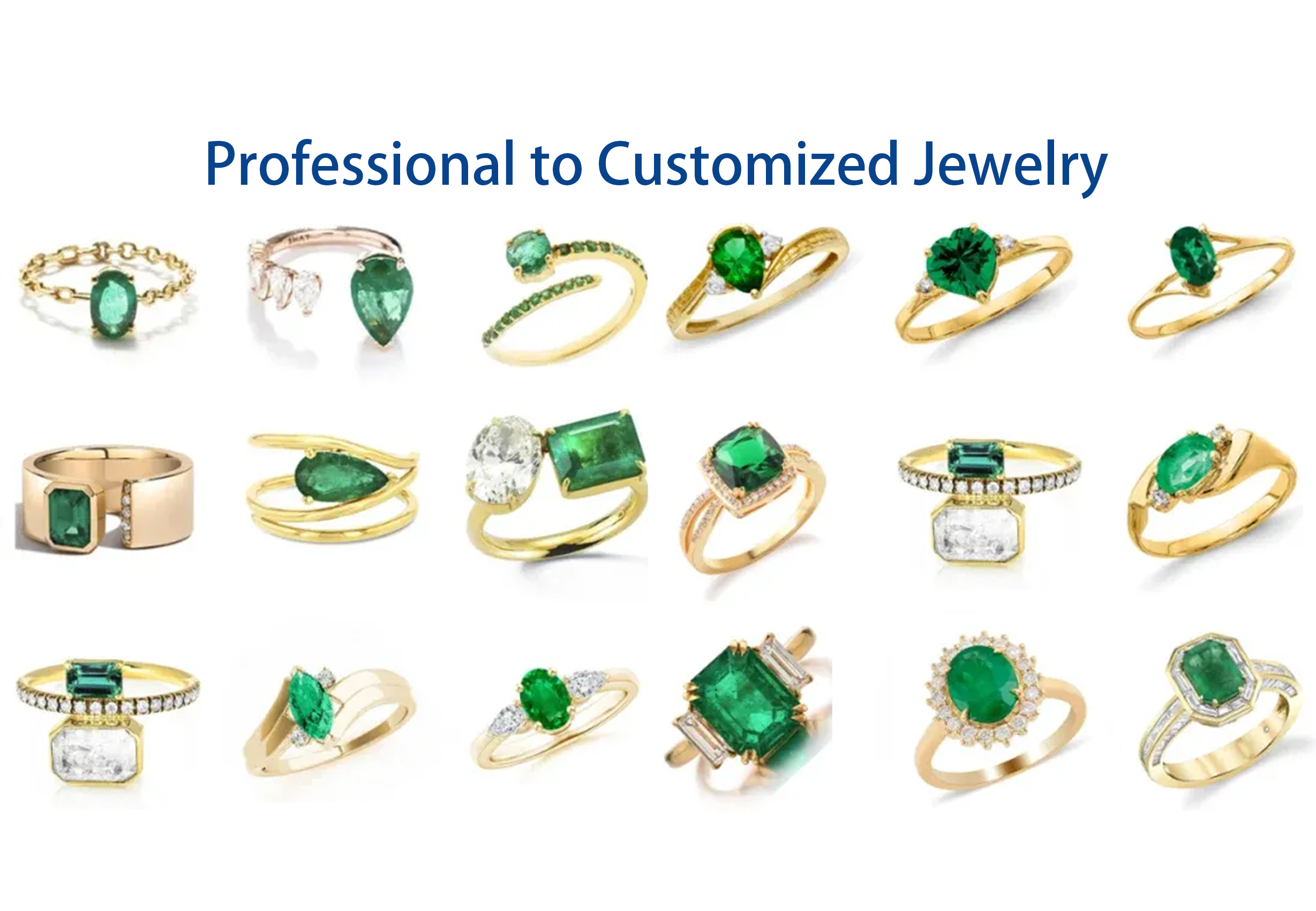 Lab Grown Emerald Ring in K Gold with Cotton Inclusions
