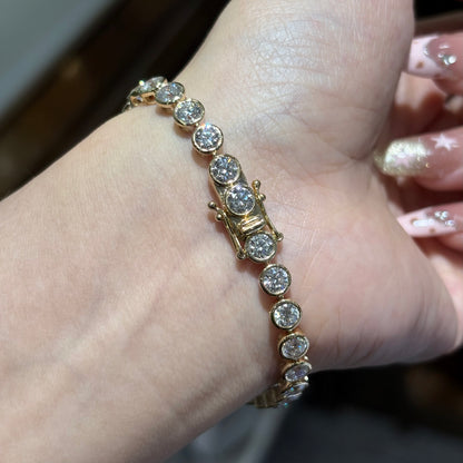 ANSTER Wholesales Price Bezel setting 4mm Lab Grown Diamonds Tennis Bracelet with IGI