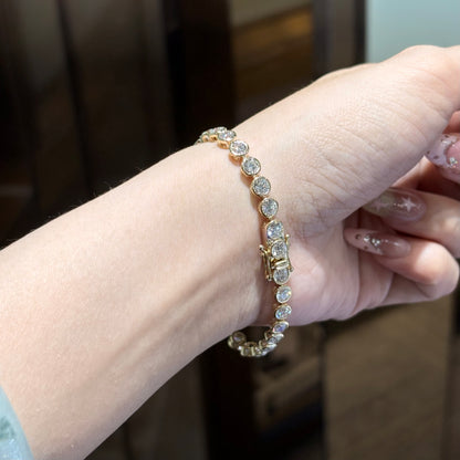 ANSTER Wholesales Price Bezel setting 4mm Lab Grown Diamonds Tennis Bracelet with IGI