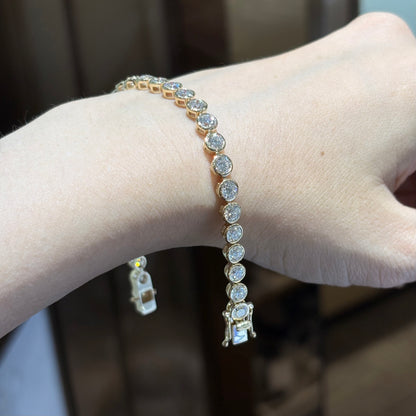ANSTER Wholesales Price Bezel setting 4mm Lab Grown Diamonds Tennis Bracelet with IGI