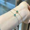 ANSTER Wholesales Price 0.3ct Lab Grown Emerald Bracelet chains with GRC