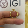 ANSTER Jewelry Anel de diamante ético feito à mão em ouro 18K com lapidação pera cultivado em laboratório 