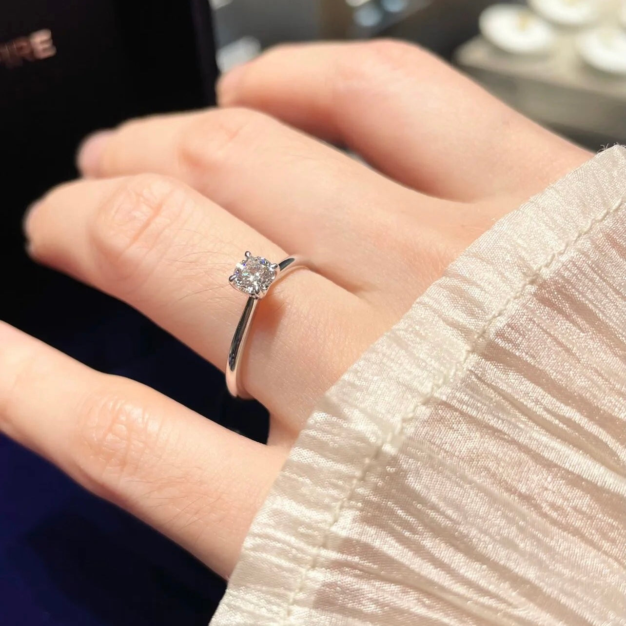 ANSTER Wholesales Price Lab Grown Diamond Engagament Ring with IGI White Gold Ring