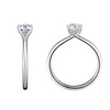 ANSTER Jewelry Anel de diamante ético feito à mão em ouro 18K com lapidação pera cultivado em laboratório 