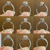 ANSTER Jewelry Anel de diamante ético feito à mão em ouro 18K com lapidação pera cultivado em laboratório 