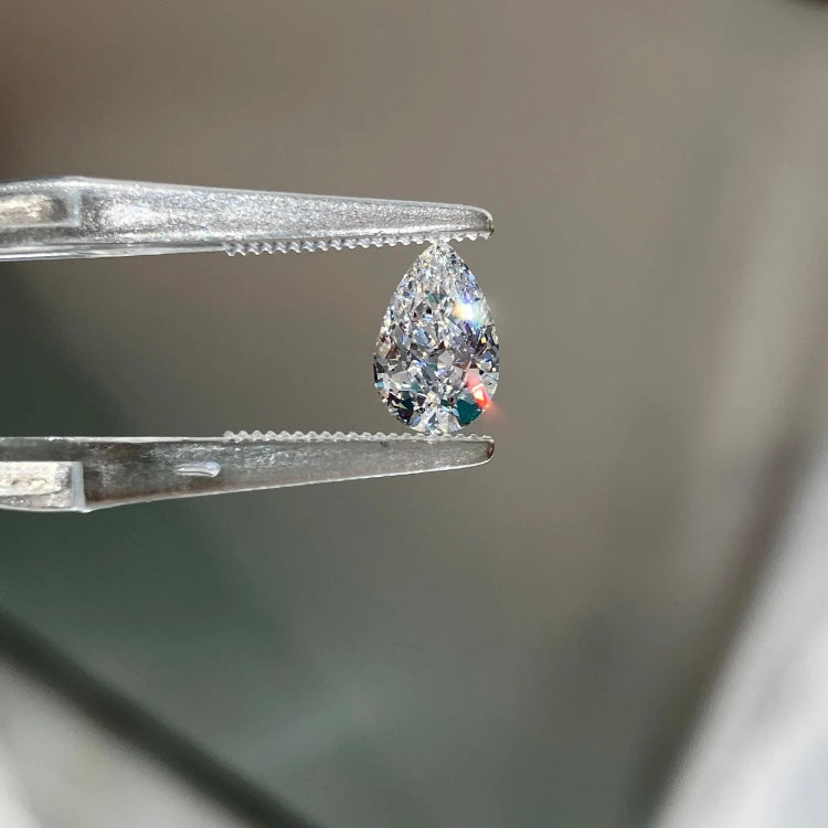 ANSTER Wholesales Price 18K Gold Ring Pear cut Lab Grown Diamond Ring with IGI