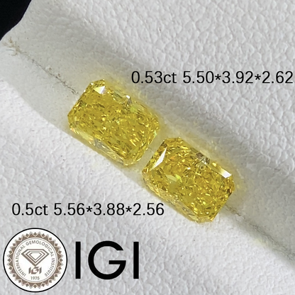 ANSTER Wholesales Price Radiant cut Lab Grown Loose Diamonds with IGI for White Gold Stud Earrings