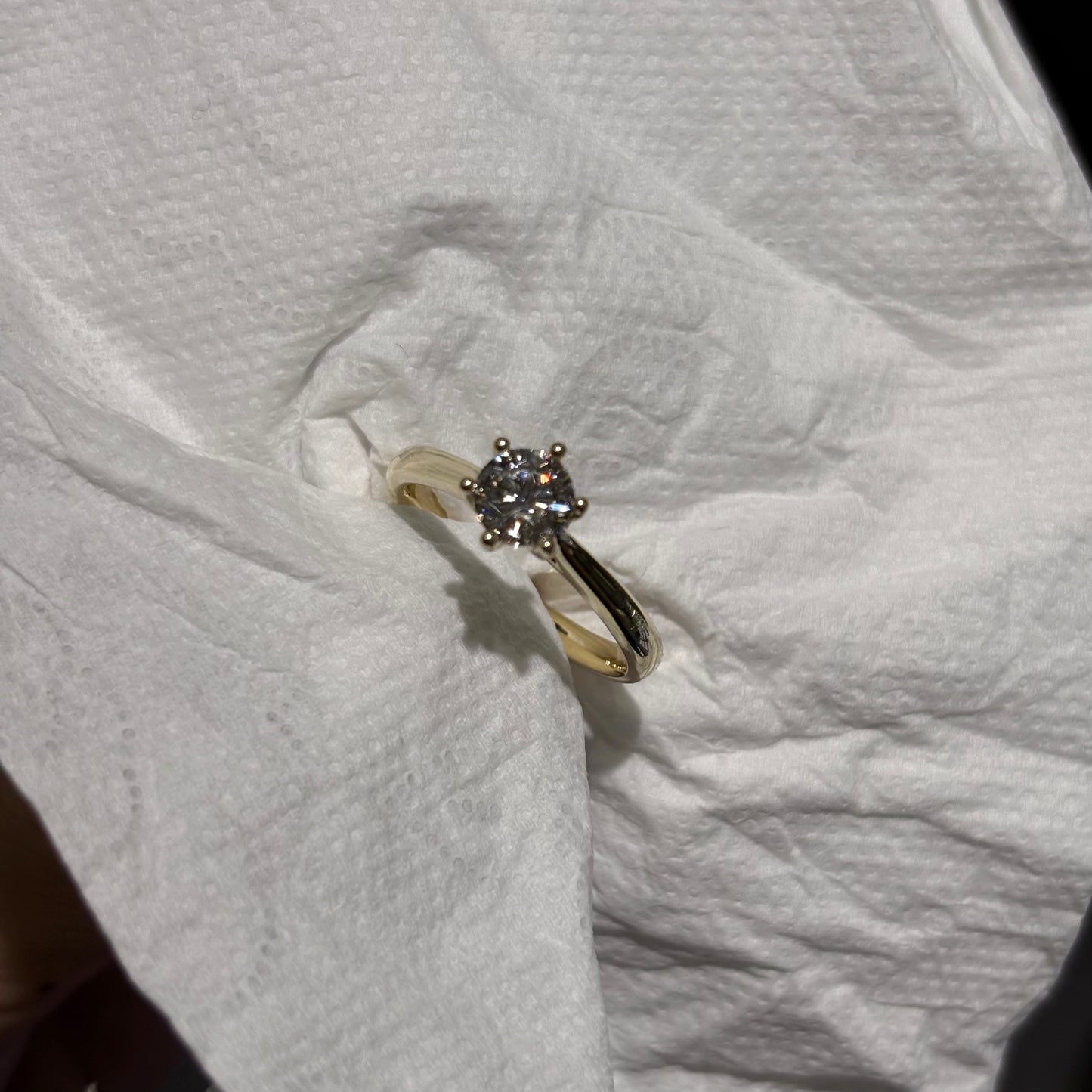 ANSTER Wholesales Price 18K Gold Ring Six Claw Round cut Lab Grown Diamond Ring with IGI