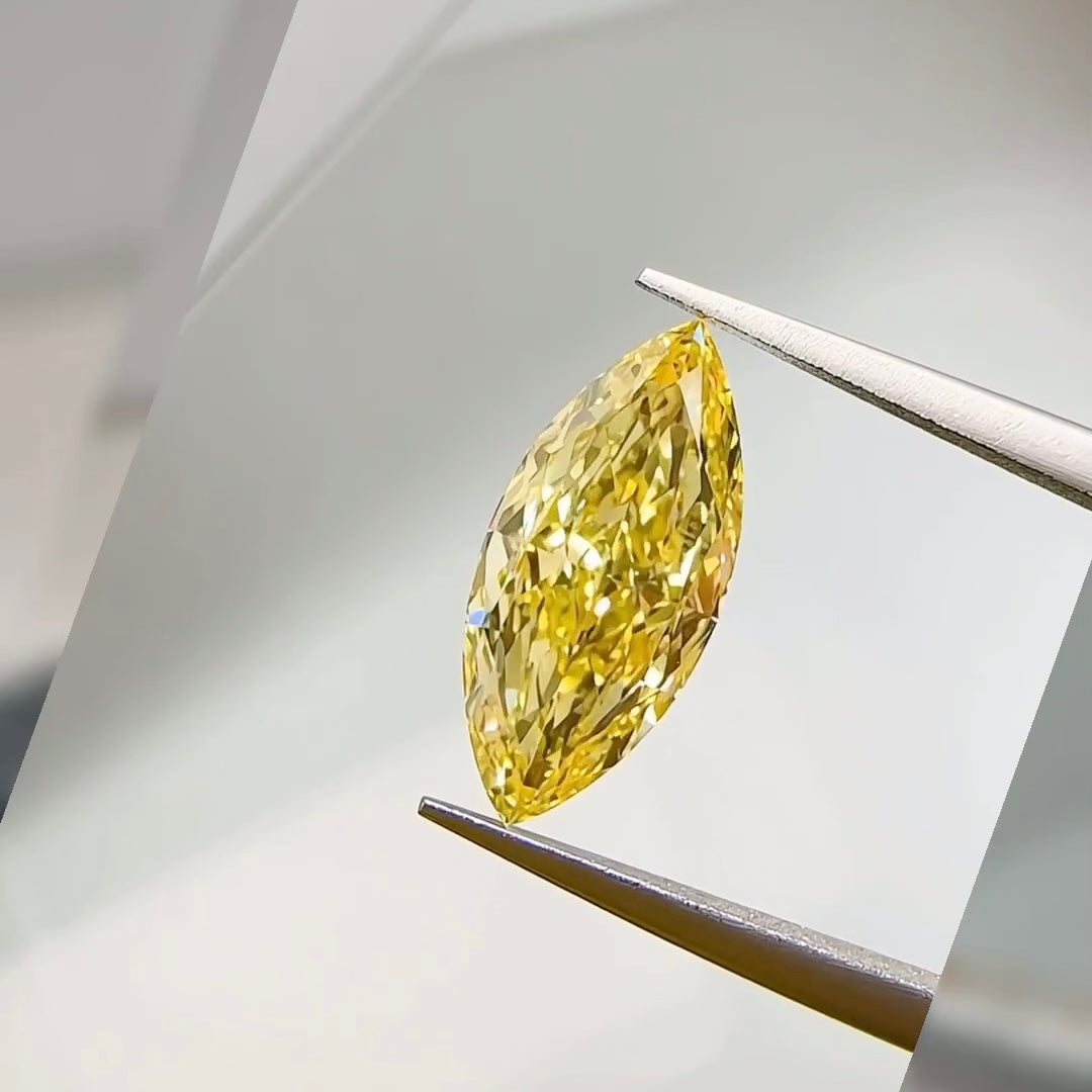 ANSTER Jewelry Anel de diamante ético feito à mão em ouro 18K com lapidação pera cultivado em laboratório 