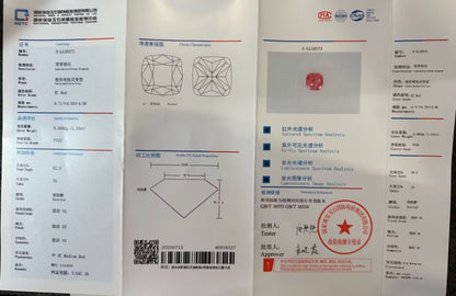 ANSTER Custom 1.53ct VVS2 Red Lab Grown Diamond Ring