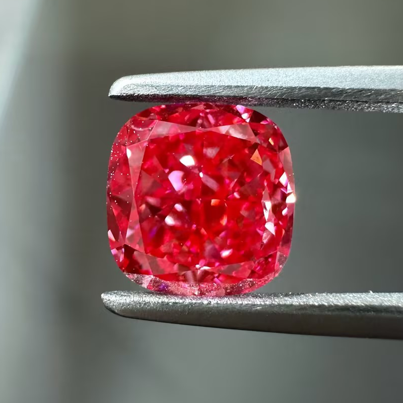 ANSTER Custom 1.53ct VVS2 Red Lab Grown Diamond Ring