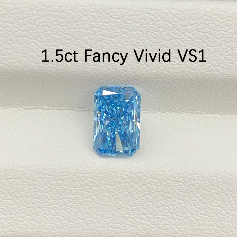 ANSTER Custom Wholesales Price Perfume Bottle Design Fancy Blue Lab Grown Diamond Pendant Necklace with IGI