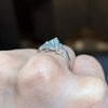 ANSTER Three stone 18K White Gold Ring 1.5ct Pear cut Lab Grown Diamond Ring with IGI