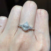 ANSTER Three stone 18K White Gold Ring 1.5ct Pear cut Lab Grown Diamond Ring with IGI