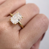 ANSTER Jewelry Custom IGI GIA 18K gold Emerald Cut Lab Grown Diamond Ring