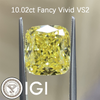 ANSTER Wholesales 10ct big carat Fancy Yellow Lab Grown Loose Diamond with IGI for Jewelry making