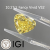 ANSTER Wholesales 10ct big carat Fancy Yellow Lab Grown Loose Diamond with IGI for Jewelry making