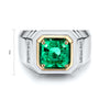 Anel masculino de moissanita Asscher 3.1 CTW banhado a S925