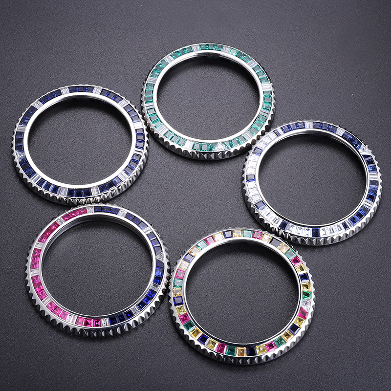 ANSTER Customize Fine Jewelry Rainbow Lab Grown Loose Gemstone Watch Bezel Inserts