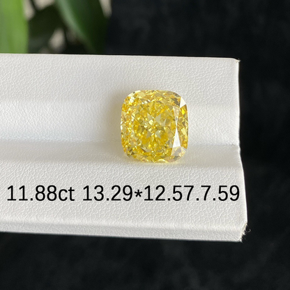 ANSTER Wholesales Price 11ct Cushion cut Yellow Lab Grown Diamonds with IGI for Jewelry making