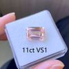 ANSTER Custom 11ct VS1 Emerald cut Lab Grown Pink Diamond Platinum Ring