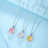 ANSTER Jewelry PT950 Necklace 5ct IGI Fancy Color VVS2 Lab Grown Diamond Pendant Necklace