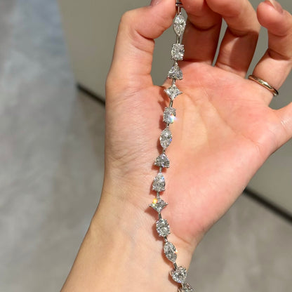 ANSTER Jewelry Mix cut Lab Grown Diamond Tennis Bracelets with IGI