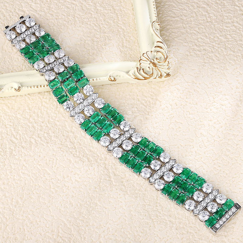 ANSTER Jewelry Customized IGI PT950 Platinum VVS Lab Grown Diamond Bracelet