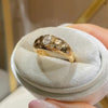ANSTER Jewelry 18K Real Gold 0.5ct Oval Cut Lab Grown Diamond Ring with IGI