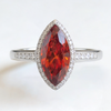 ANSTER Customized Fine Jewelry Fancy Vivid Orange Lab Grown Diamond Ring
