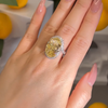 ANSTER Jewelry Customize PT950 Platinum IGI 10ct Fancy Lab Grown Yellow Diamond Ring
