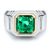 Anel masculino de moissanita Asscher 3.1 CTW banhado a S925