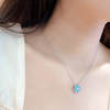 ANSTER Jewelry Platinum PT950 2.22ct IGI Fancy Color VVS2 Lab Grown Diamond Necklace