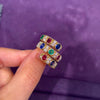 ANSTER Jewelry 18K Gold FIFA World Cup Style Lab Grown Gemstone Ring with GIA